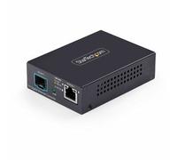 StarTech 10GbE Multi-Gigabit Open SFP+ Fiber Media Converter, 10G/5G/2.5G/1G/100M, Copper to 10GBASE-X SFP+, TAA