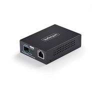 StarTech 10GbE SFP+ Fiber Media Converter, 10 Gigabit Ethernet RJ-45 to 10GBASE-X SFP+, Single-Mode, Multi-Mode, 16K Jumbo Frames, TAA Compliant