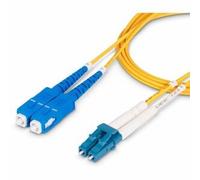 Single Mode OS2 LC-SC Duplex LSOH Fibre Optic Patch Lead, 10m - SMLCSC-OS2-10M