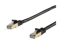 StarTech.com 10m CAT6a Ethernet Cable - 10 Gigabit Shielded Snagless RJ45 100W PoE Patch Cord - 10GbE STP Network Cable w/Strain Relief - Black Fluke Tested/Wiring is UL Certified/TIA