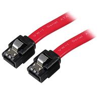 StarTech 12in Latching SATA Cable, Red, Serial ATA 150/300/600 (LSATA12) | SATA (R) to SATA (R), Latched