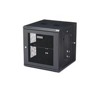 StarTech 12U Wall-Mount Cabinet, 19in, 4-Post, 20in Deep (RK1224WALHM) | Hinged enclosed locking network server rack kit, Adjustable depth 2.4-20in, SPCC steel, Ships fully assembled