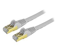 StarTech 14ft Cat6a Snagless Ethernet Cable, Grey (C6ASPAT14GR) | 100W PoE delivery, Gold-plated RJ45, Patch Cable, Ethernet Cord, 10 Gigabit, 10GbE, Network, Strain Relief, TIA, 26AWG copper