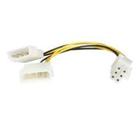 Startech 15Cm 6In. Lp4 To 6 Pin Pci Express Video Card Power Cable Adapter Conve