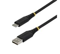 StarTech 15cm (6in) USB-A to USB-C Fast Charging Cable, 15W 3A, Dual-Layer Braided Nylon/TPE Jacket, Durable USB-A to Type C Charger Cord, USB A to USB C Cable