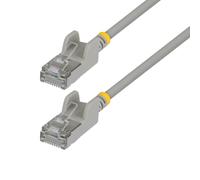 StarTech 15cm Gray Ultra Slim Cat6A Ethernet Cable, Snagless, FTP, Pure Bare Copper Wire, 34AWG Slim RJ45 Network Patch Cord