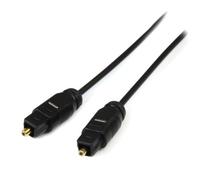 StarTech 15ft Thin Digital Optical Audio Cable, Male to Male (THINTOS15) | Toslink Digital Optical SPDIF, 15ft / 15 Feet Optical Audio Cable