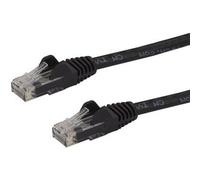 StarTech.com 15m CAT6 Ethernet Cable - Black CAT 6 Gigabit Ethernet Wire -650MHz 100W PoE RJ45 UTP Network/Patch Cord Snagless w/Strain Relief Fluke Tested/Wiring is UL Certified/TIA