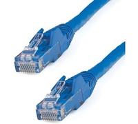 StarTech.com 15m CAT6 Ethernet Cable - Blue CAT 6 Gigabit Ethernet Wire -650MHz 100W PoE RJ45 UTP Network/Patch Cord Snagless w/Strain Relief Fluke Tested/Wiring is UL Certified/TIA