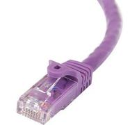 StarTech.com 15m CAT6 Ethernet Cable - Purple CAT 6 Gigabit Ethernet Wire -650MHz 100W PoE RJ45 UTP Network/Patch Cord Snagless w/Strain Relief Fluke Tested/Wiring is UL Certified/TIA