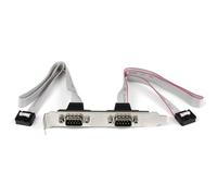 StarTech Serial Port Bracket PLATE9M2P16, 2-Port DB9 to 10-Pin Header, 16in, Gray