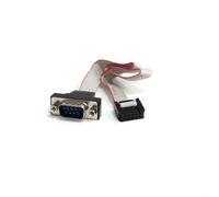 StarTech 16in 9 Pin Serial Male to 10 Pin Motherboard Header Panel Mount Cabl...