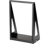StarTech 16U 2-Post Open Frame Desktop Rack, 19in, 160kg/350lb, Compact | Free-standing dual-post design, Fits desk or floor, Frequent front & rear access, EIA/ECA-310-E