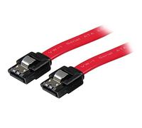StarTech 18in Latching SATA Cable, Red, Serial ATA 150/300/600 (LSATA18) | SATA (R) to SATA (R), Latched