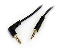 StarTech 1ft Slim 3.5mm Audio Cable, Right Angle, Male to Male MU1MMSRA