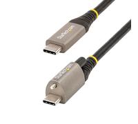 StarTech.com 3ft (1m) Top Screw Locking USB C Cable 10Gbps - USB 3.1/3.2 Gen 2 Type-C Cable - 100W (5A) Power Delivery Charging, DP Alt Mode - Single Screw Lock, USB-C Cord Charge/Sync