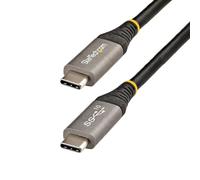 StarTech 1m/3.3ft USB-C Cable, USB 10Gbps, 100W PD, 8K 60Hz/4K 144Hz, Black | USB-IF Certified, Thunderbolt 3 Compatible, Male to Male, TPE Jacket, Al-Mylar Shield