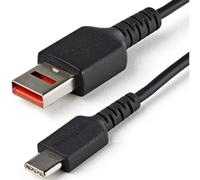 StarTech.com Secure Charging Cable USB-A to USB-C - 3ft (1m) Charge-Only Data Blocker, Black
