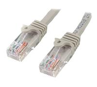 StarTech 1m Cat5e Snagless Ethernet Cable, PoE, Grey (45PAT1MGR) | Gold-plated RJ45, Patch Cable, Ethernet Cord, UTP, 24AWG copper, 5Gbps
