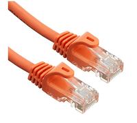 StarTech 1m Cat5e Snagless Ethernet Cable, PoE, Orange (45PAT1MOR) | Gold-plated RJ45, Patch Cable, Ethernet Cord, 5Gbps speeds, 24AWG copper, UTP