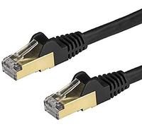 StarTech.com 1m CAT6a Ethernet Cable - 10 Gigabit Shielded Snagless RJ45 100W PoE Patch Cord - 10GbE STP Network Cable w/Strain Relief - Black Fluke Tested/Wiring is UL Certified/TIA