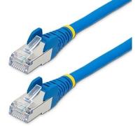 1m CAT6a Ethernet Cable - Blue - Low Smoke Zero Halogen (LSZH) - 10GbE 500MHz 100W PoE++ Snagless RJ-45 w/Strain Reliefs S/FTP Network Patch Cord