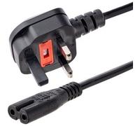 StarTech.com 3ft (1m) UK Laptop Power Cable, BS 1363 to C7, 2.5A 250V, 18AWG, Black, UK Laptop Replacement Cord, Printer Power Cable, AC Laptop Charger Cord, Laptop Power Brick Cord