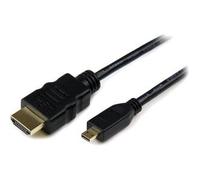 StarTech.com 1m Micro HDMI to HDMI Cable with Ethernet - 4K 30Hz Video - Durable High Speed Micro HDMI Type-D to HDMI 1.4 Adapter Cable/Converter Cord - UHD HDMI Monitors/TVs/Displays - M/M