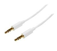 StarTech.com 1m White Slim 3.5mm Stereo Audio Cable - Male to Male