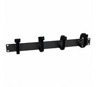 StarTech 1U 19in Horizontal Cable Manager, Hook and Loop (CMVELC1U) | Server rack cable organiser, Hook and loop fastener strips, 4 reusable fabric straps for cable routing, GSA Schedule