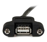 Startech 2 Ft Panel Mount Usb Cable A To A F/M Cable for Pc First End: 1 X Usb T