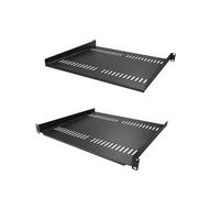 StarTech 2-Pack 1U Server Rack Shelf, Vented Rack Mount Cantilever Shelf, Heavy-Duty Steel, 44lb/20kg Capacity, 16" Deep