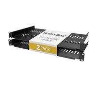 StarTech 2-Pack 1U Server Rack Shelf, Vented Rackmount Cantilever Tray for 19" Network Rack or Cabinet, Heavy-Duty 10" (25cm) Deep, Up to 44lb (20kg) Each