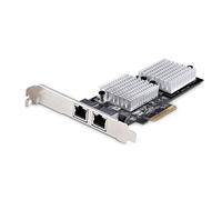 StarTech 2-Port 10GbE PCIe Network Card, Adapter, NIC (ST10GSPEXNDP2) | 10GBASE-T and NBASE-T, Six-Speed PCIe Ethernet Card with Jumbo Frame Support, Network Card for PCs/Servers