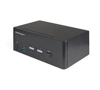 StarTech 2-Port Dual Monitor HDMI KVM Switch - 4K 60Hz HDR, USB 3.0 Hub, Audio, TAA