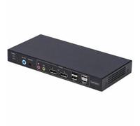 StarTech.com 2-Port Dual-Monitor DisplayPort KVM Switch with Dual View Video Matrix, 4K 60Hz, 4x USB Hub Ports, Hotkey Switching, DP 1.2 Matrix KVM, TAA Compliant