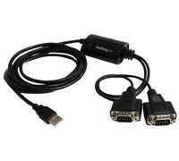 Startech 2-port Ftdi Usb To Serial Rs232 Adapter Cable With Com Retention