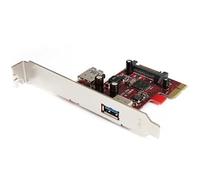 StarTech 2-Port PCI Express SuperSpeed USB 3.0 Card, 5Gbps (PEXUSB3S11) | Dual Port PCIe USB 3.0 Adapter, With UASP Support, 1 Internal 1 External