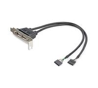 StarTech 2-Port USB 2.0 A Female Low Profile Slot Plate (USBPLATELP)