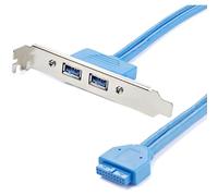 StarTech 2-Port USB 5Gbps A Female Slot Plate Adapter, Header (USB3SPLATE) | Two USB-A female ports, Motherboard header to slot plate bracket