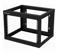 StarTech.com 6U 19" 2-Post Wall Mount Network Rack – 19" Deep Open Frame, Black for Cisco 2960