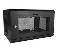 StarTech.com 2-Post 6U Wall Mount Network Cabinet with 1U Shelf, 19" Wall-Mounted Server Rack for Data / Networking / AV / Electronics / Computer Equipment, Small Vented Rack Enclosure