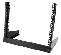StarTech.com 2-Post 8U Desktop Server Rack, Small Open Frame 19in Computer Rack, Compact Network Rack for AV / Studio / Data / IT Equipment - Free Standing Two-Post Home/Office Rack