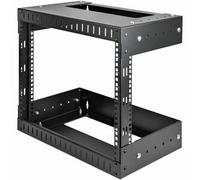 StarTech.com 8U 19" Wall Mount Network Rack - Adjustable Depth 12-20" 2 Post Open Frame Server Room Rack for AV/Data/ IT Communication/Computer Equipment/Switch w/Cage Nuts & Screws