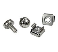 StarTech.com Rack Screws & Cage Nuts M5 - 20 Pack (12 mm) - Installation Tool - Silver