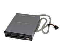 StarTech 22-in-1 Internal Card Reader USB 2.0 3.5in Bay (35FCREADBK3) | Black, CF/SD/MMC/MS/xD, Simultaneous access, Multi media memory, Front bay, Windows/macOS