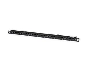 StarTech 24-Port 0.5U Cat5e Patch Panel, 110 Punch Down (PANELHU24) | Rackmount, Network, Dual-type IDC headers 180 degrees from RJ45 ports, 110-type punch tool, Mount, T568A/T568B, ISO 11801