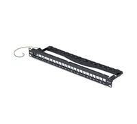 StarTech 24 Port 1U Blank Keystone Patch Panel with Cable Management Bar, Rackmount Cat6 Patch Panel for RJ45 STP Ethernet Network Jacks