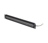 StarTech 24-Port 1U Cat6a STP Feed-Through Patch Panel (C6APANELSTP241UFT) | Pre-installed RJ45 STP inline couplers, Rackmount, No punch-down, Rear cable manager, 10Gbps Ethernet, Cable Management Bar