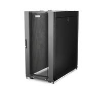 StarTech 25U 4-Post Server Cabinet Kit, 89cm Deep, 1500kg (RK2537BKM) | 19in enclosed steel rack, Adjustable depth 7.1in-35in, Lockable mesh doors, Ships assembled, Casters, 1500kg